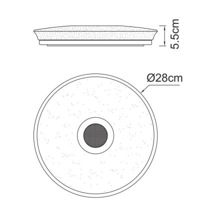 Globo - LED RGBW Stmívatelné koupelnové svítidlo s reproduktorem LED/18W/230V 3000-6500K IP44 + dálkové ovládání