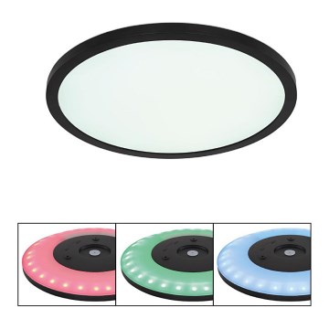 Globo - LED RGB Stmívatelné koupelnové stropní svítidlo LED/18W/230V 3000-6000K + dálkové ovládání IP44 černá