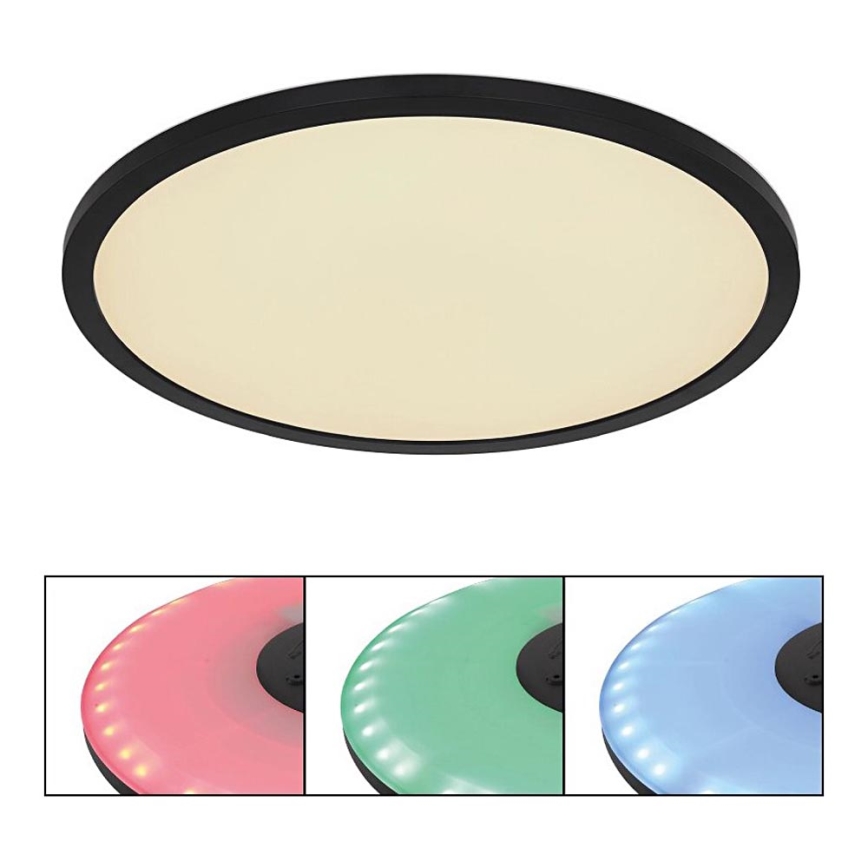 Globo - LED RGB Stmívatelné koupelnové stropní svítidlo LED/21W/230V 3000-6000K + dálkové ovládání IP44 černá