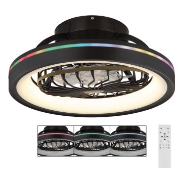 Globo - LED RGB Stmívatelný stropní ventilátor LED/40W/230V 2700-6500K + dálkové ovládání