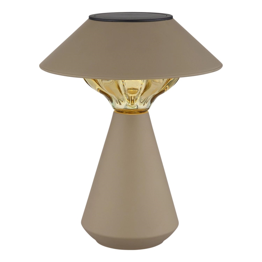 Globo - LED Solární lampa 10xLED/0,06W/1,2V IP44 hnědá