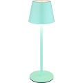 Globo - LED Stmívatelná dotyková nabíjecí venkovní stolní lampa 3v1 LED/3W/5V 3000/4000/5000K IP54 1800 mAh mátově zelená