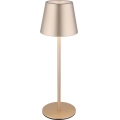 Globo - LED Stmívatelná dotyková nabíjecí venkovní stolní lampa 3v1 LED/3W/5V 3000/4000/5000K IP54 1800 mAh mosaz