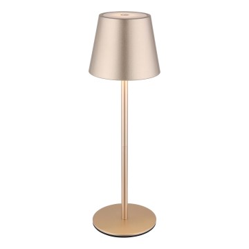 Globo - LED Stmívatelná dotyková nabíjecí venkovní stolní lampa 3v1 LED/3W/5V 3000/4000/5000K IP54 1800 mAh mosaz