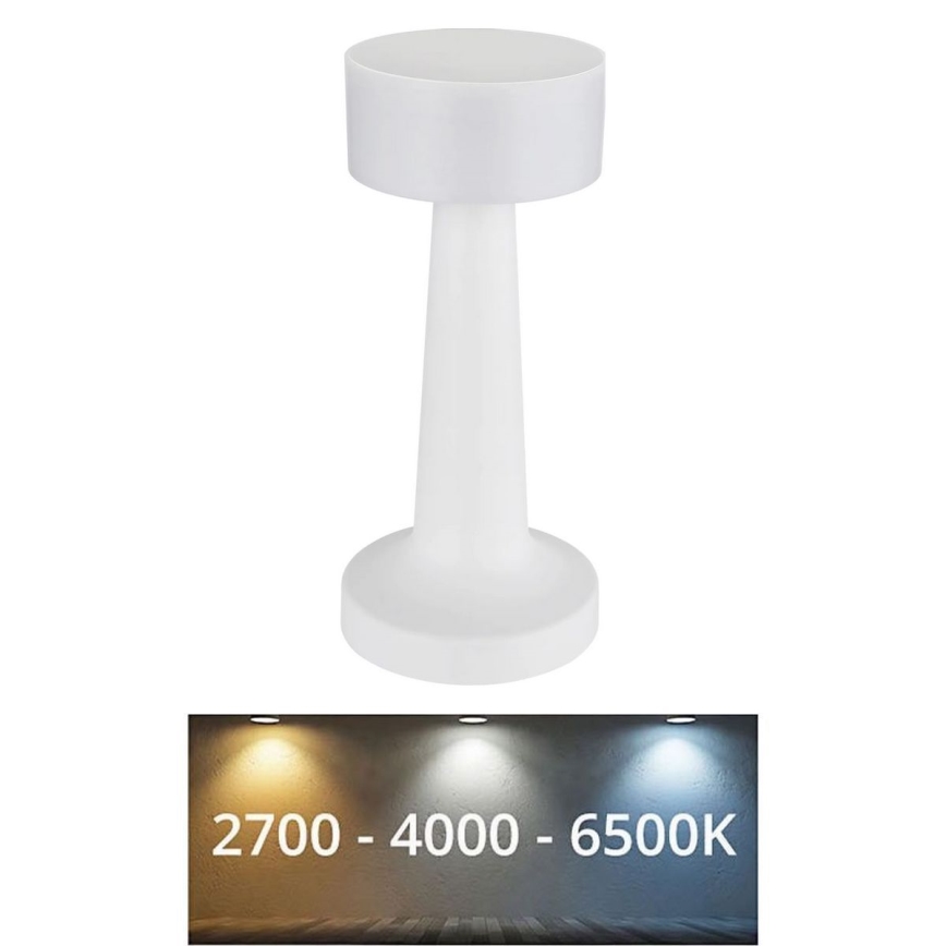 Globo - LED Stmívatelná dotyková stolní lampa LED/1W/3,7V 2700K/4000K/6500K 800 mAh USB bílá