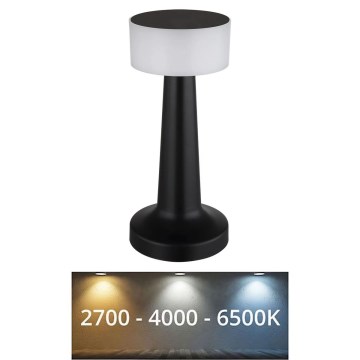 Globo - LED Stmívatelná dotyková stolní lampa LED/1W/3,7V 2700K/4000K/6500K 800 mAh USB černá
