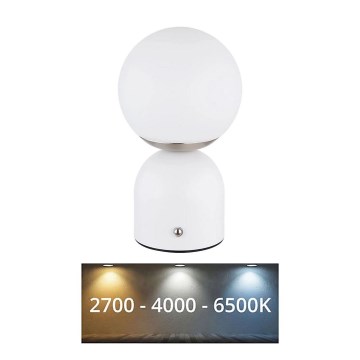 Globo - LED Stmívatelná dotyková stolní lampa LED/2,5W/3,7V 2700/4000/6500K 1800 mAh USB bílá