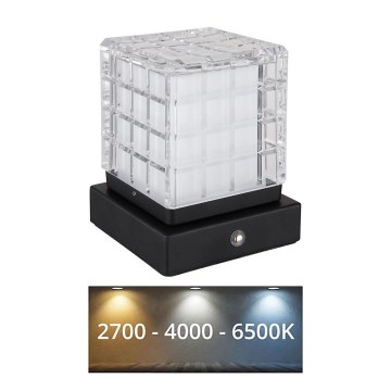 Globo - LED Stmívatelná dotyková stolní lampa LED/2,5W/3,7V 2700K/4000K/6500K 1800 mAh USB černá