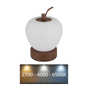 Globo - LED Stmívatelná dotyková stolní lampa LED/2W/3,7V 2700K/4000K/6500K 1200 mAh USB hnědá