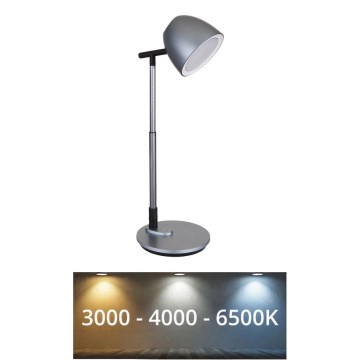 Globo - LED Stmívatelná dotyková stolní lampa LED/7,5W/230V 3000K/4000K/6500K šedá