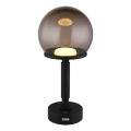 Globo - LED Stmívatelná nabíjecí dotyková stolní lampa LED/2,5W/5V 1800 mAh 2700/4000/6500K černá