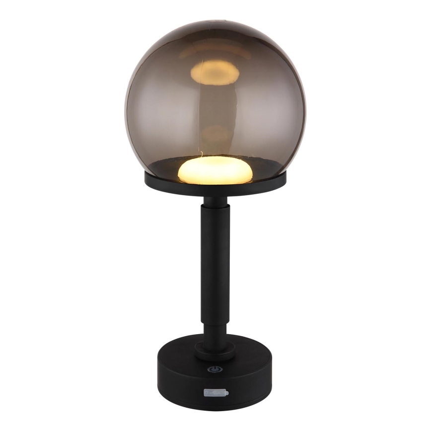 Globo - LED Stmívatelná nabíjecí dotyková stolní lampa LED/2,5W/5V 1800mAh 2700/4000/6500K černá