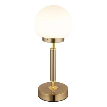 Globo - LED Stmívatelná nabíjecí dotyková stolní lampa LED/2,5W/5V 1800mAh 2700/4000/6500K mosaz