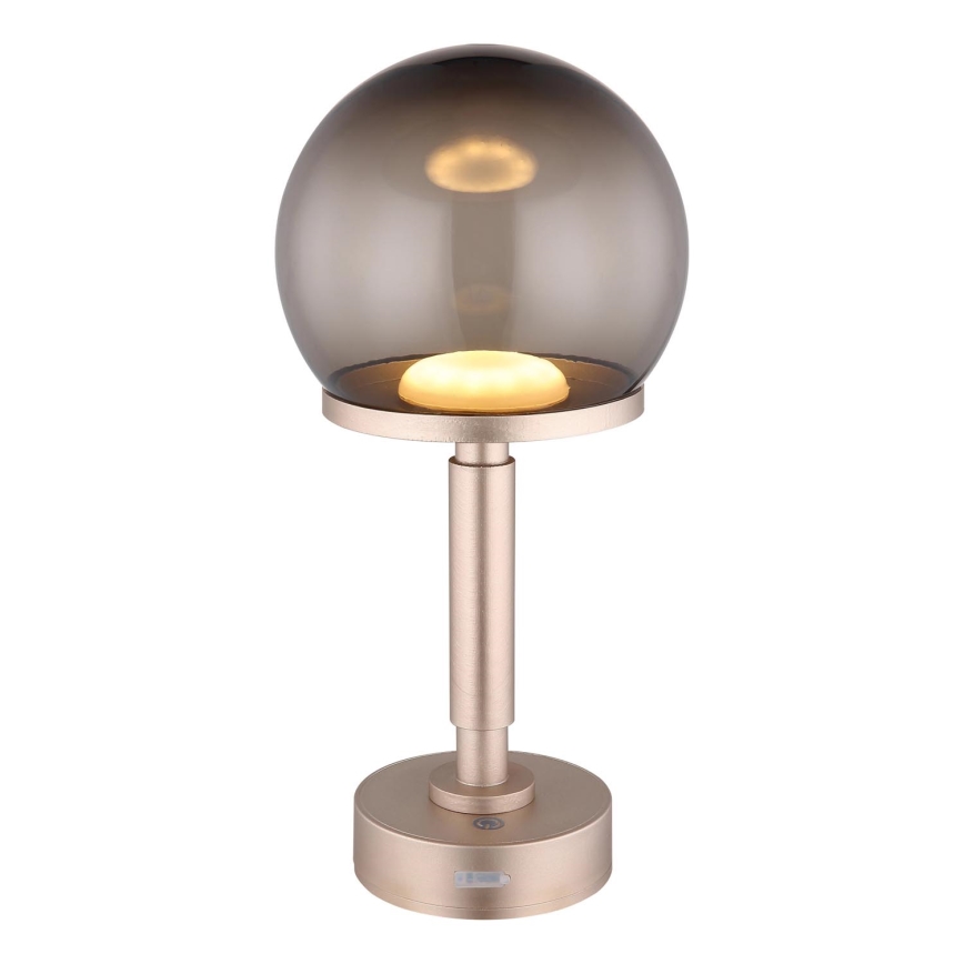 Globo - LED Stmívatelná nabíjecí dotyková stolní lampa LED/2,5W/5V 1800mAh 2700/4000/6500K rose gold