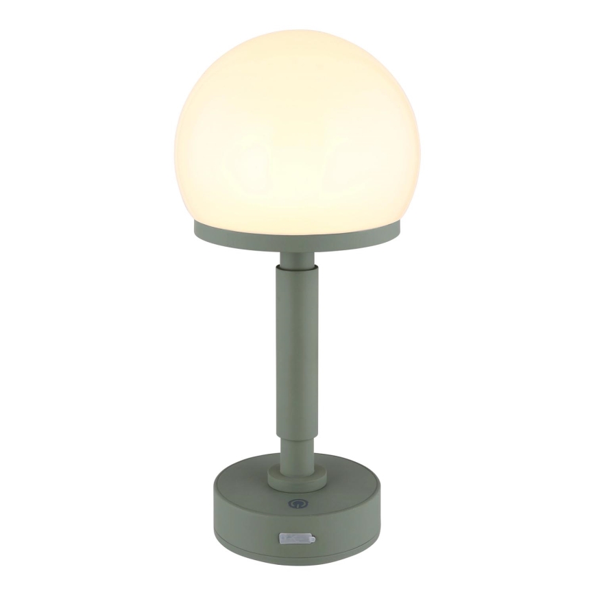 Globo - LED Stmívatelná nabíjecí dotyková stolní lampa LED/2,5W/5V 1800mAh 2800K zelená