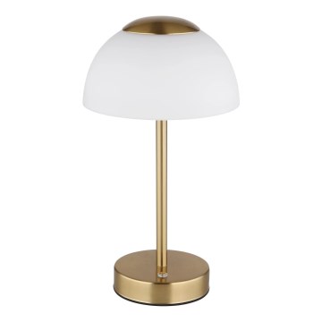 Globo - LED Stmívatelná nabíjecí stolní lampa LED/2,5W/5V 1800 mAh 2700K/4000K/6500K mosaz