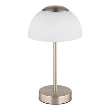 Globo - LED Stmívatelná nabíjecí stolní lampa LED/2,5W/5V 1800mAh 2700K/4000K/6500K matný chrom
