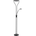 Globo - LED Stmívatelná stojací lampa LED/20W/230V + LED/4W 3000K černá