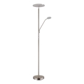 Globo - LED Stmívatelná stojací lampa LED/28W/230V + LED/5W 3000K lesklý chrom