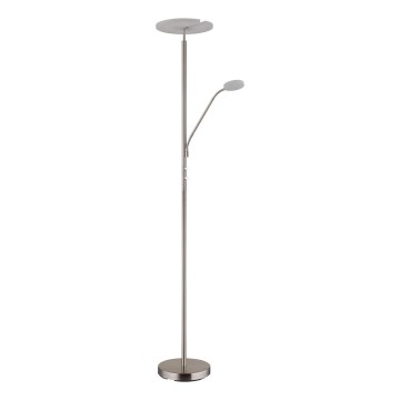 Globo - LED Stmívatelná stojací lampa LED/28W/230V + LED/5W 3000K lesklý chrom