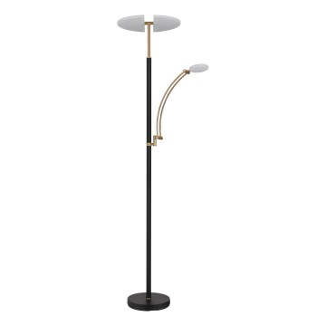 Globo - LED Stmívatelná stojací lampa LED/40W/230V + LED/5,5W 2700/4000/6000K černá