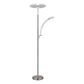 Globo - LED Stmívatelná stojací lampa LED/40W/230V + LED/5,5W 2700/4000/6000K matný chrom