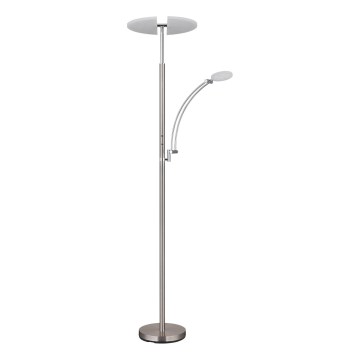 Globo - LED Stmívatelná stojací lampa LED/40W/230V + LED/5,5W 2700/4000/6000K matný chrom