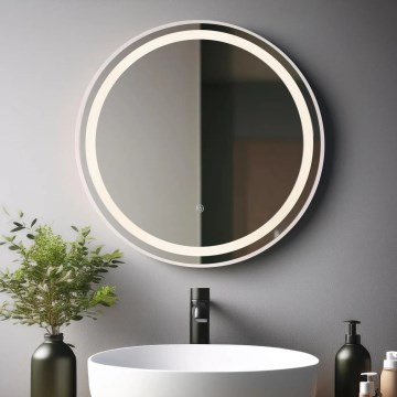 Globo - LED Stmívatelné nástěnné zrcadlo s podsvícením LED/10W/230V 2700/4000/6500K pr. 50 cm