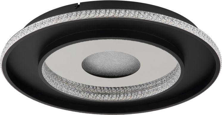 Globo - LED Stmívatelné stropní svítidlo LED/30W/230V 2700-6500K pr. 52,5 cm černá + dálkové ovládání