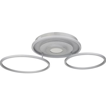 Globo - LED Stmívatelné stropní svítidlo LED/40W/230V 2700-6500K 57x99,2 cm stříbrná + dálkové ovládání