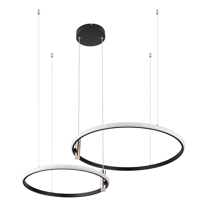 Globo - LED Stmívatelný lustr na lanku LED/55W/230V 2700-6000K černá + dálkové ovládání