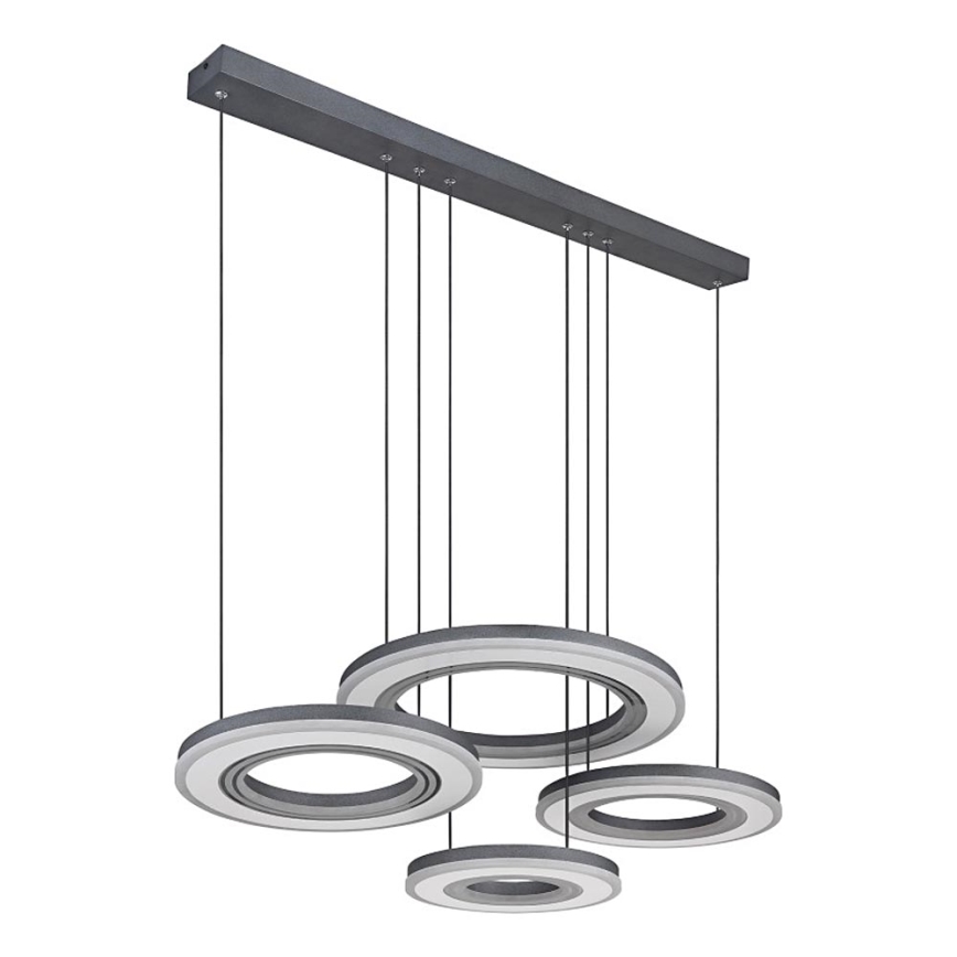 Globo - LED Stmívatelný lustr na lanku LED/80W/230V 2700-6000K černá + dálkové ovládání