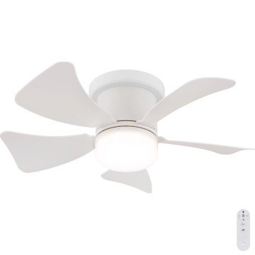 Globo - LED Stmívatelný stropní ventilátor LED/10W/230V 3000-6500K bílá + dálkové ovládání