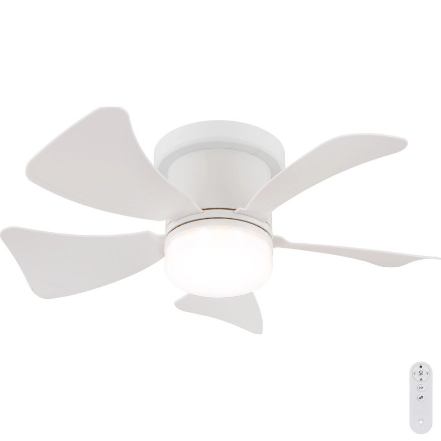 Globo - LED Stmívatelný stropní ventilátor LED/10W/230V 3000-6500K bílá + dálkové ovládání