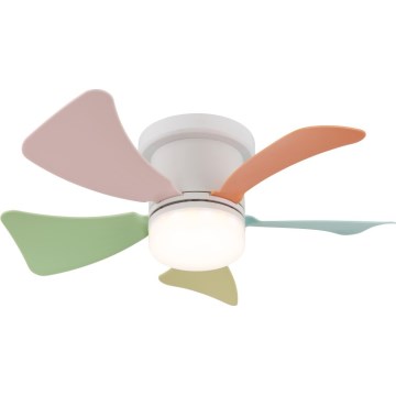Globo - LED Stmívatelný stropní ventilátor LED/10W/230V 3000-6500K pestrobarevná + dálkové ovládání