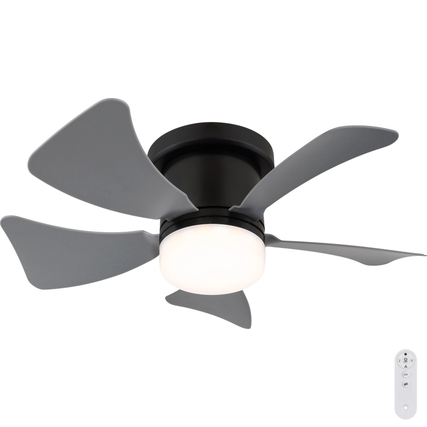 Globo - LED Stmívatelný stropní ventilátor LED/10W/230V 3000-6500K šedá + dálkové ovládání