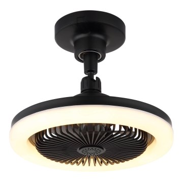 Globo - LED Stmívatelný stropní ventilátor LED/20W/230V 3000-6500K černá + dálkové ovládání
