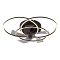 Globo - LED Stmívatelný stropní ventilátor LED/40W/230V 3000-6500K černá + dálkové ovládání