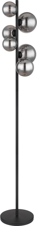 Globo - LED Stojací lampa 6xG9/3,5W/230V kouřová/černá