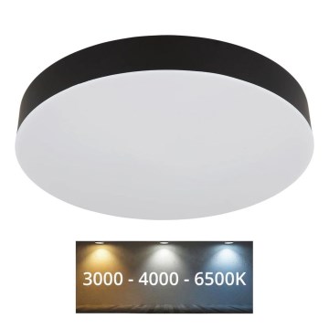 Globo - LED Stropní svítidlo LED/24W/230V 3000K/4000K/6500K pr. 30 cm černá