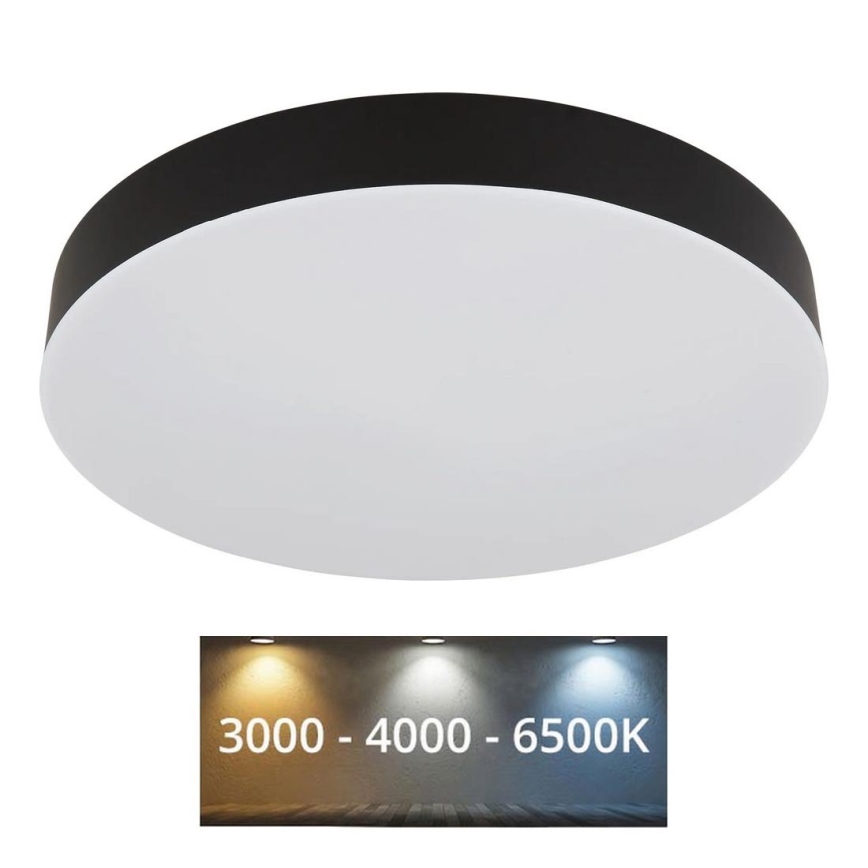 Globo - LED Stropní svítidlo LED/24W/230V 3000K/4000K/6500K pr. 30 cm černá