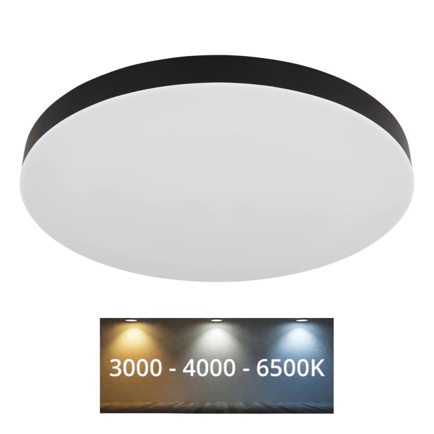 Globo - LED Stropní svítidlo LED/50W/230V 3000K/4000K/6500K pr. 50 cm černá
