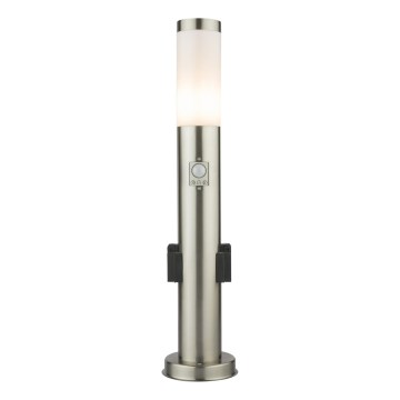 Globo - LED Venkovní lampa se senzorem a 2 zásuvkami LED/9W/230V 60 cm IP44