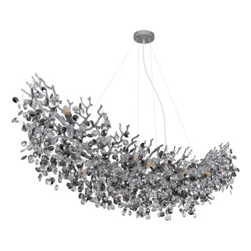 Globo - Lustr na lanku 16xE14/40W/230V stříbrná