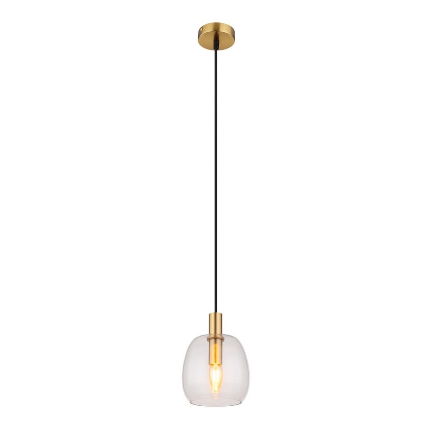 Globo - Lustr na lanku 1xE14/40W/230V pr. 16 cm mosaz