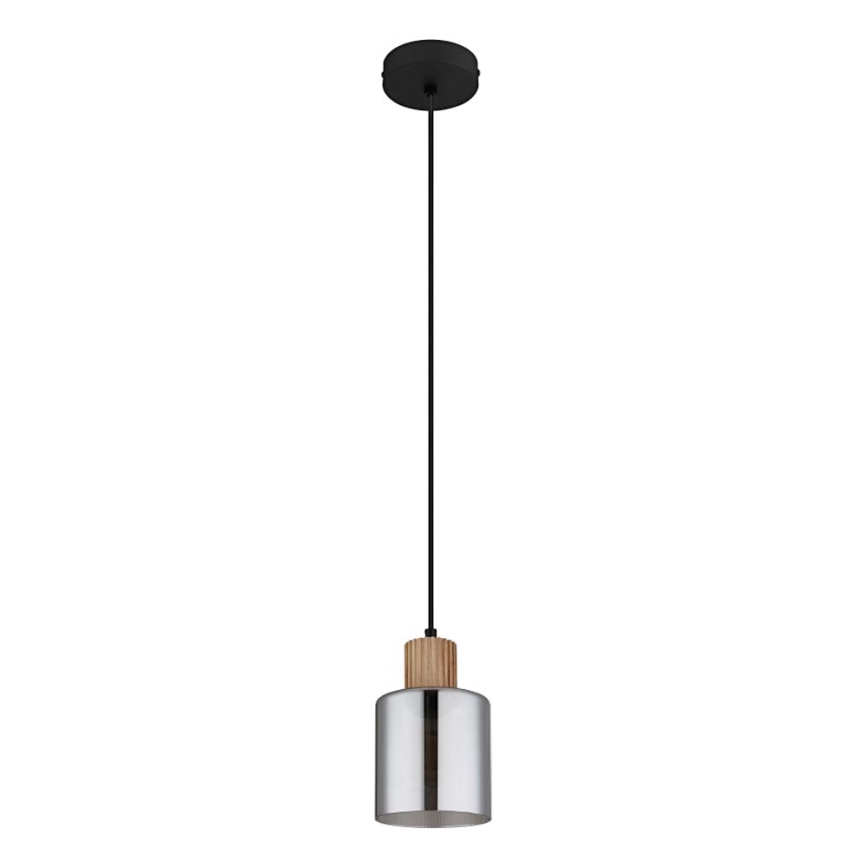 Globo - Lustr na lanku 1xE27/25W/230V černá pr. 12 cm