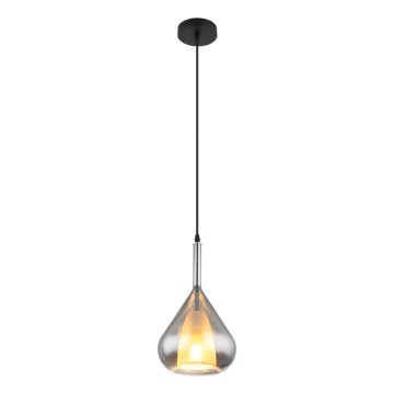 Globo - Lustr na lanku 1xE27/60W/230V pr. 20 cm černá