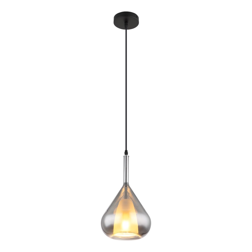 Globo - Lustr na lanku 1xE27/60W/230V pr. 20 cm černá
