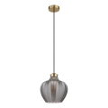 Globo - Lustr na lanku 1xE27/60W/230V pr. 22 cm kouřová