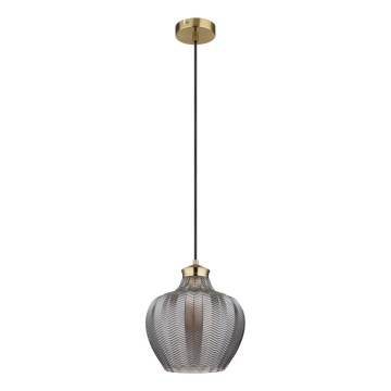 Globo - Lustr na lanku 1xE27/60W/230V pr. 22 cm kouřová